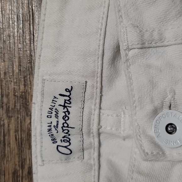 Girls White Aeropostale jeans Capri Style size 3/4 Gently Loved very clean - Picture 7 of 13